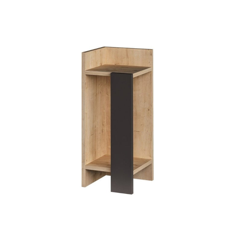 Tavolino di design 25x25x60 cm Elos rovere oak pannello antracite sinistro-2