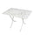 Tavolo pieghevole 60x90x75 cm marmo bianco e gambe bianco