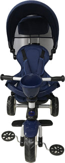Passeggino Triciclo per Bambini Passeggino Comfort 4 in 1 Happy Kids Blu-3