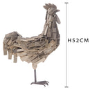 Gallo Decorativo in Legno H 52 cm-3