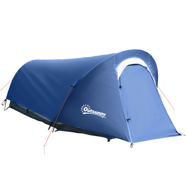 online Tenda da Campeggio 265x140x95 cm con Gancio Interno e Finestre a Rete Azzurra