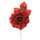 Set 12 Rose Pick con glitter Ø15 cm Rosso
