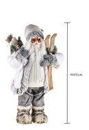 Babbo Natale con Sacco e Doni H45 cm Bianco-2