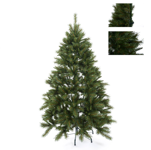 Albero di Natale Artificiale a Metà H210 cm Abete con 718 Tips Verde sconto