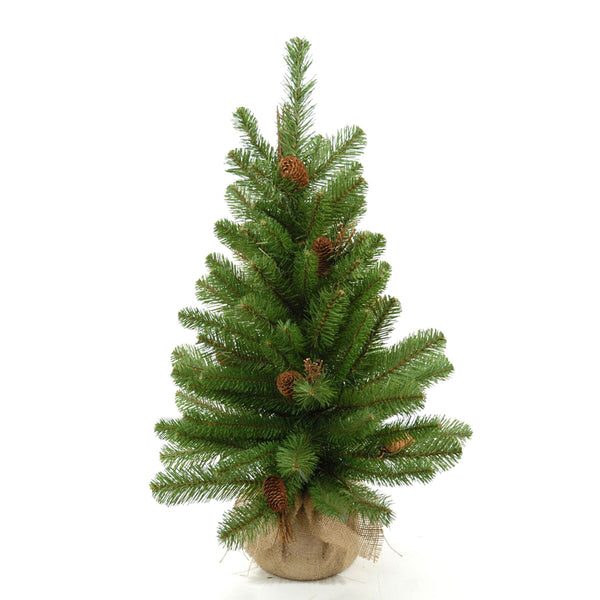 online Mini Albero di Natale Artificiale H65 cm Abete con Pigne 65 Tips Verde