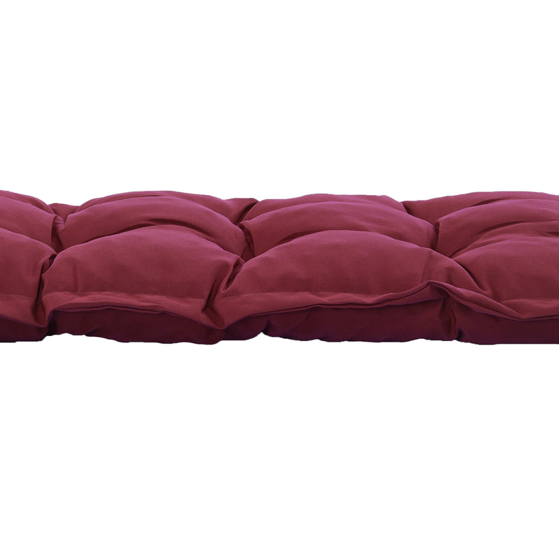 Cuscino per Panchina da Giardino 100x40 cm in Poliestere Rosso-9