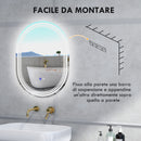Specchio Bagno con LED 80x60 cm Antiappannamento e Interruttore Touch-9
